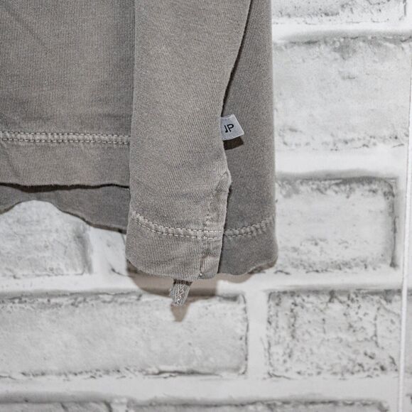 James Perse Standard Sueded Jersey Polo Shirt in Grey Pigment Men's sz 5 - Picture 6 of 7